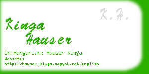 kinga hauser business card